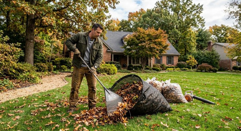 Front Yard Power Raking