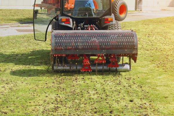 Front Yard Grass Aeration